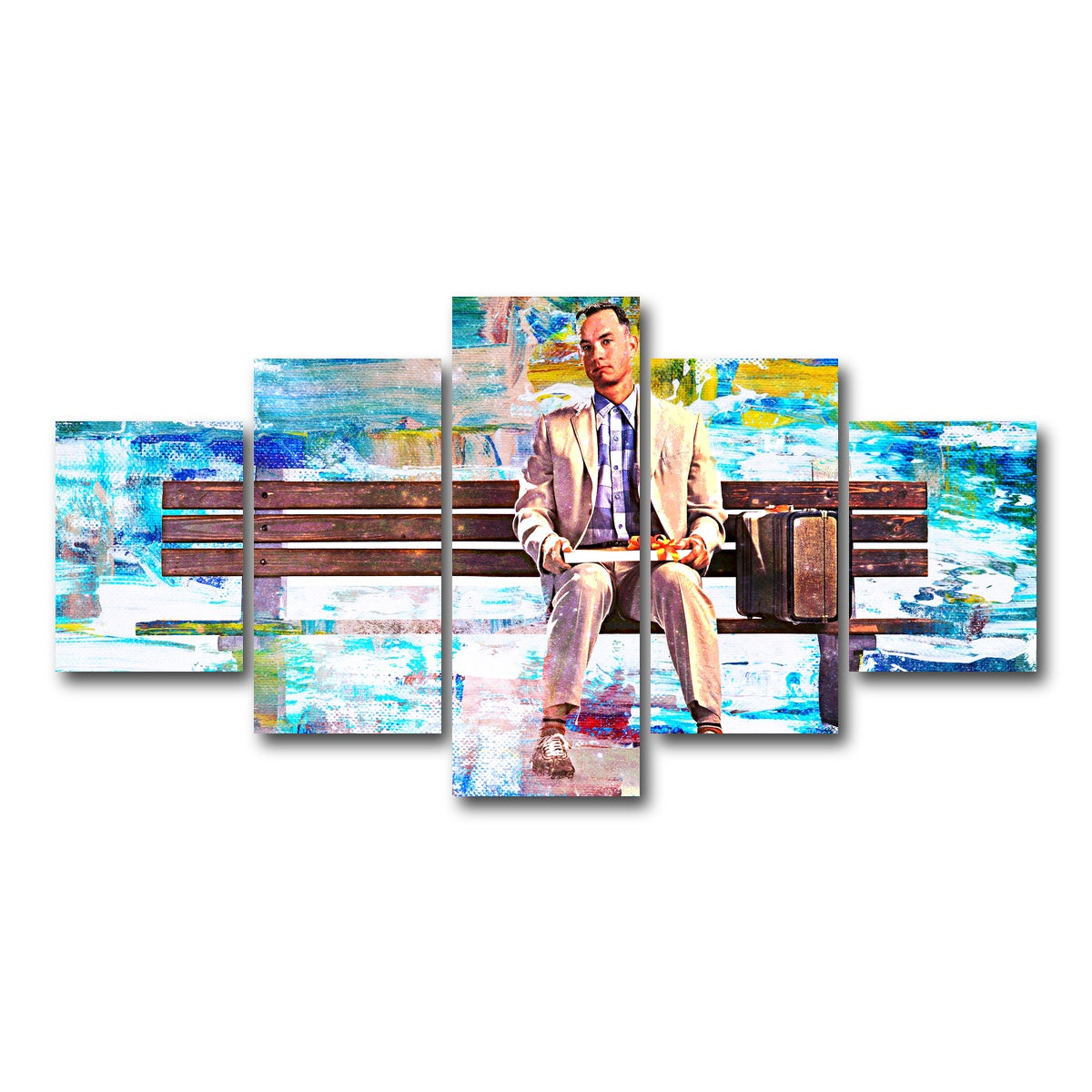 AUTO-MOCKUP WHITE | Forrest Gump | 5 Piece | Gallery Wrap Canvas | group=5_short