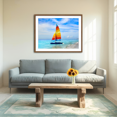 AUTO-MOCKUP ROOM | Fort Myers Beach Sailboat Wall Art
