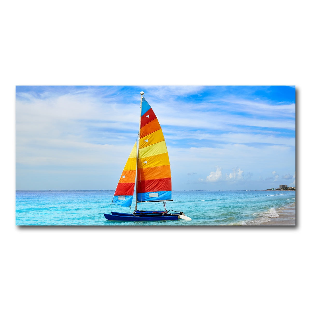 AUTO-MOCKUP WHITE | Fort Myers Beach Sailboat | 1 Piece | Gallery Wrap Canvas | group=2x1