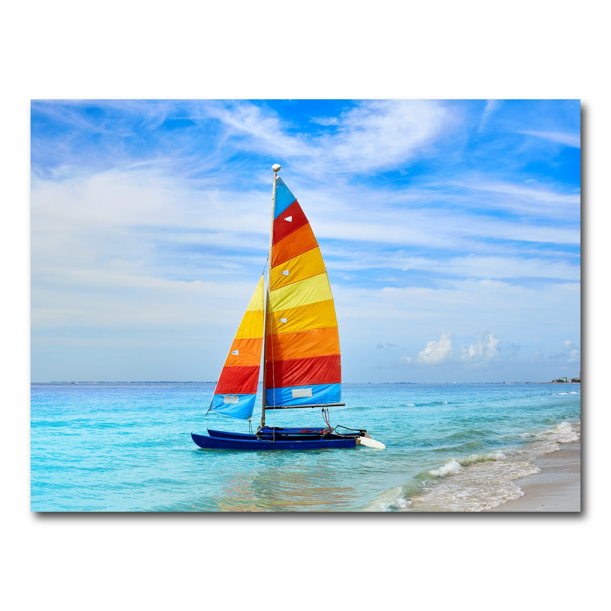 AUTO-MOCKUP WHITE | Fort Myers Beach Sailboat | 1 Piece | Gallery Wrap Canvas | group=4x3