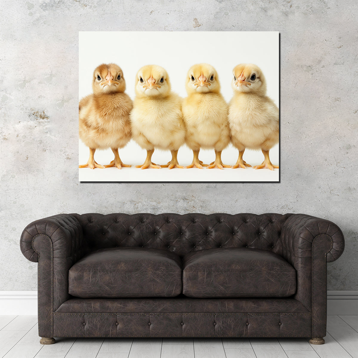 Four Baby Chickens Wall Art