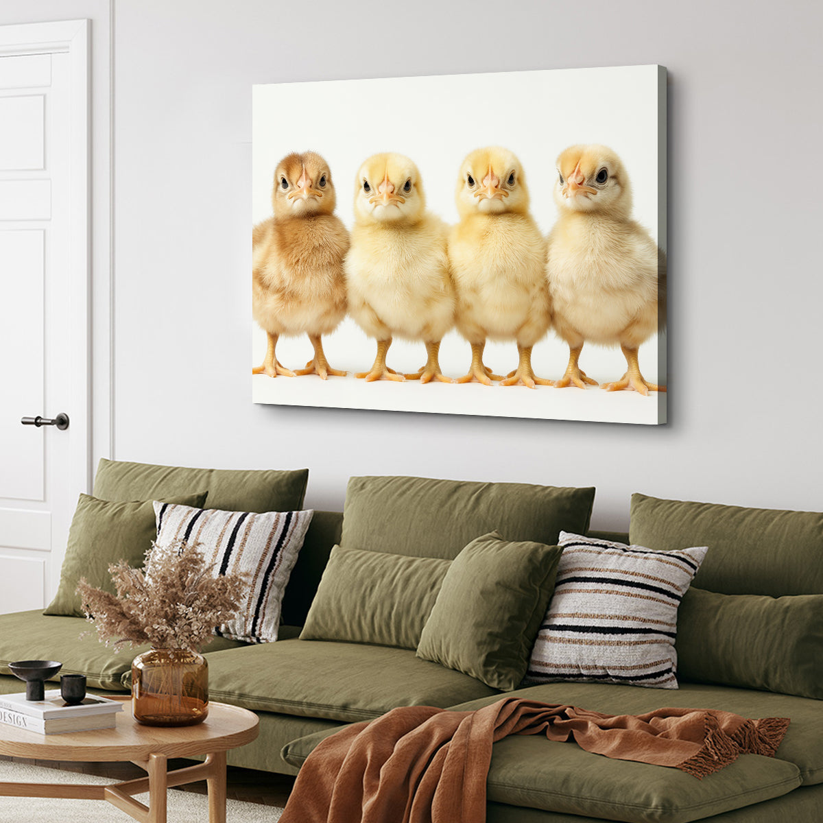 Four Baby Chickens Wall Art