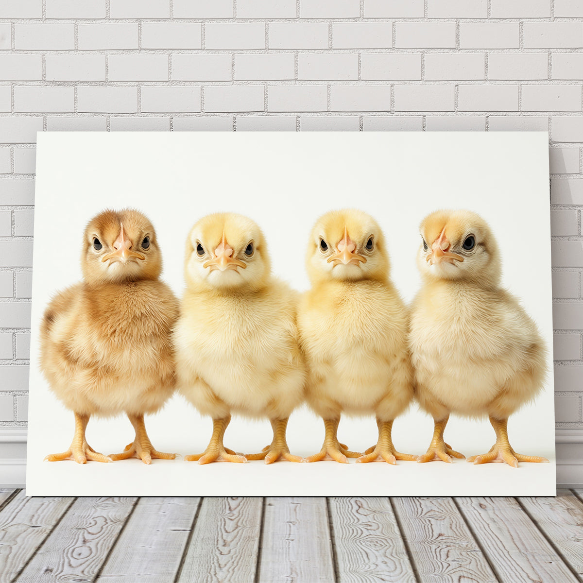 Four Baby Chickens Wall Art