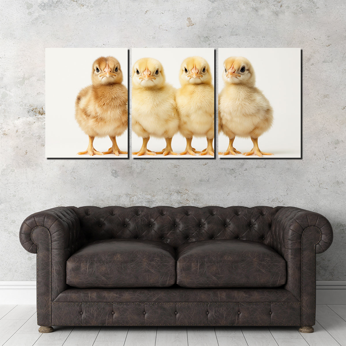 Four Baby Chickens Wall Art