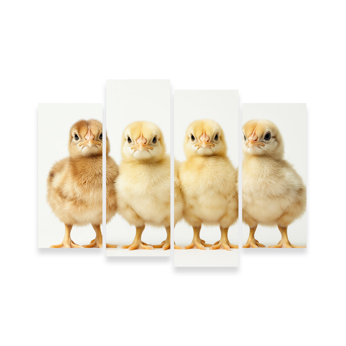 Four Baby Chickens Wall Art
