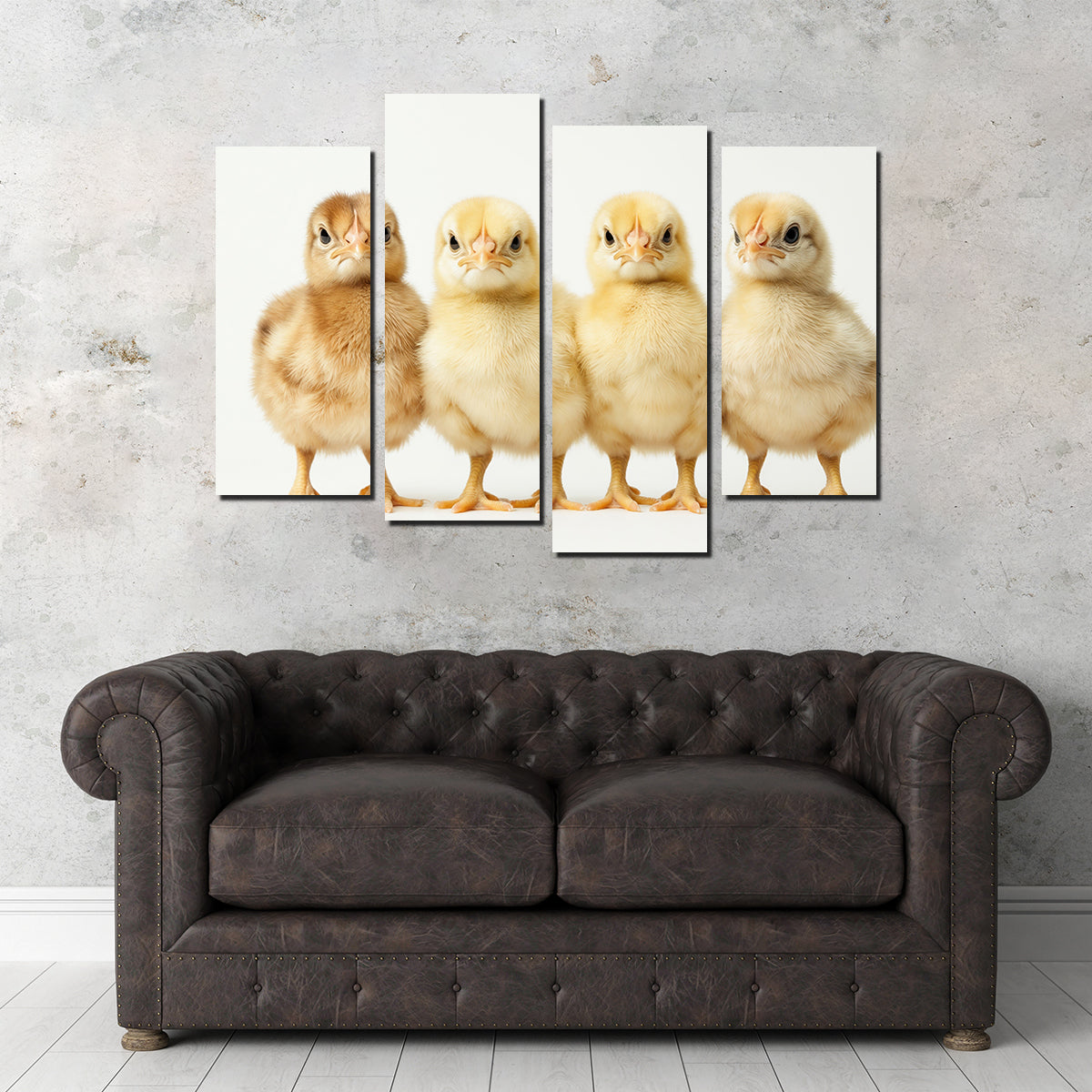 Four Baby Chickens Wall Art