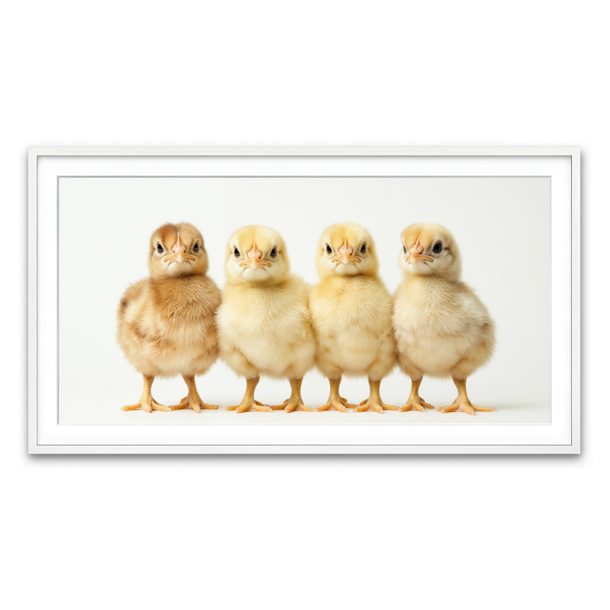 Framed Print 2x1 White