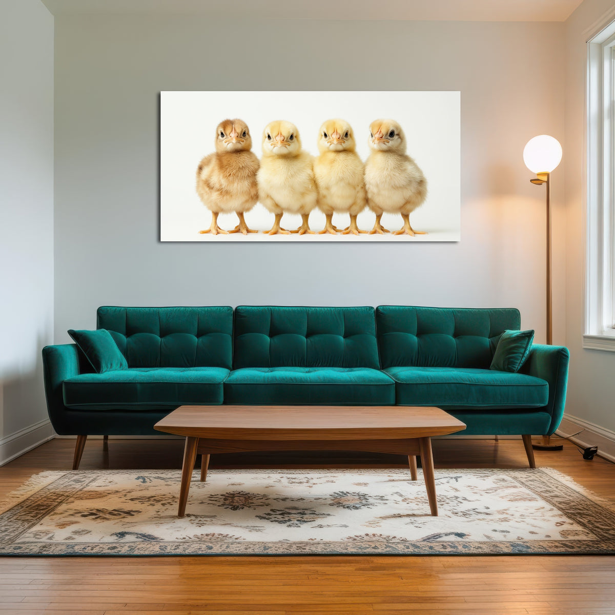 AUTO-MOCKUP ROOM | Four Baby Chickens