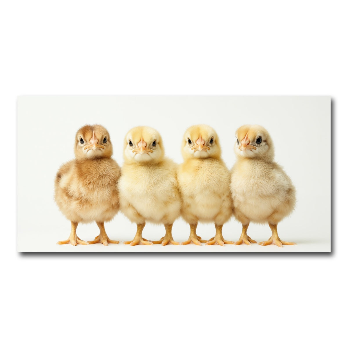 AUTO-MOCKUP WHITE | Four Baby Chickens | 1 Piece | Gallery Wrap Canvas | group=2x1