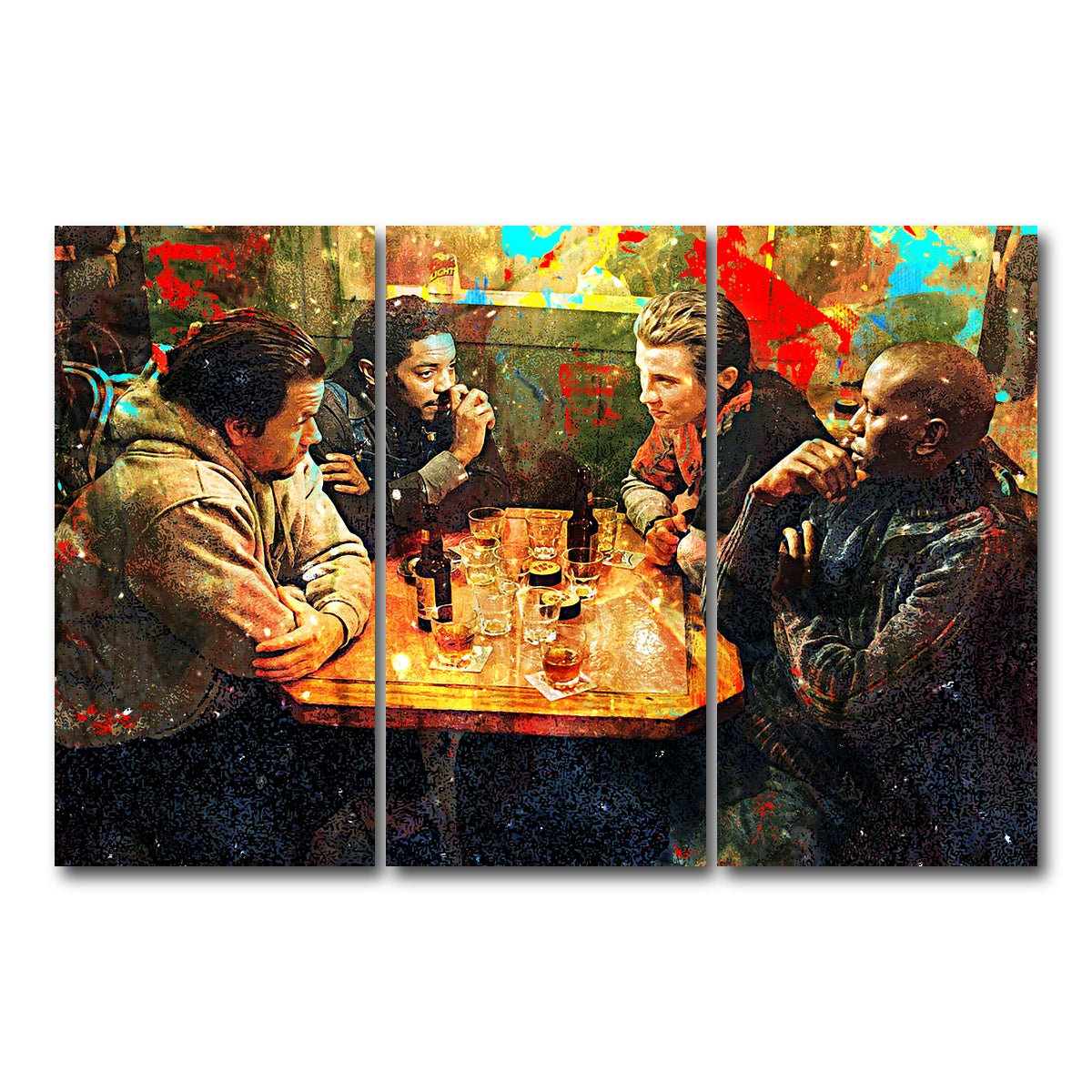 AUTO-MOCKUP WHITE | Four Brothers | 3 Piece | Gallery Wrap Canvas | group=12x24