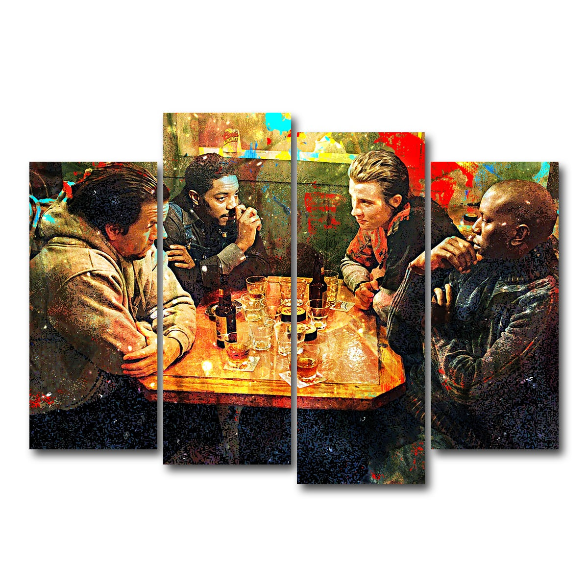 AUTO-MOCKUP WHITE | Four Brothers | 4 Piece | Gallery Wrap Canvas | group=4_normal