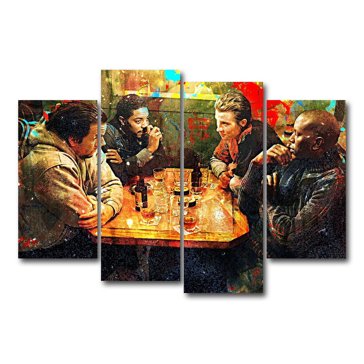 AUTO-MOCKUP WHITE | Four Brothers | 4 Piece | Gallery Wrap Canvas | group=4_short