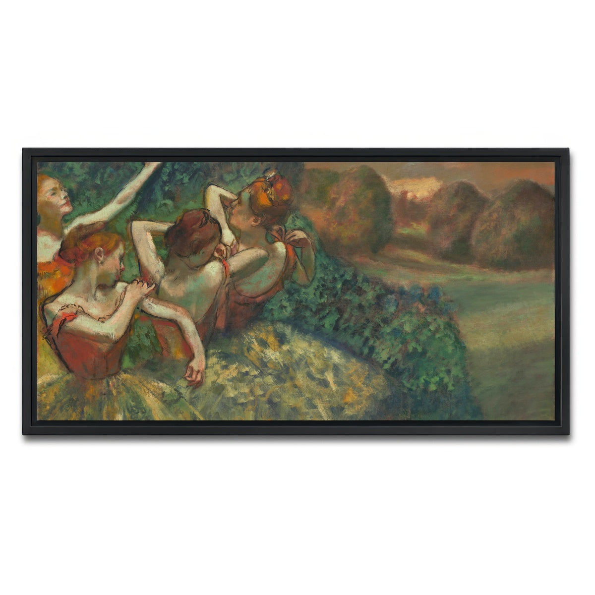 AUTO-MOCKUP WHITE | Four Dancers | 1 Piece | Black Framed Canvas | group=2x1