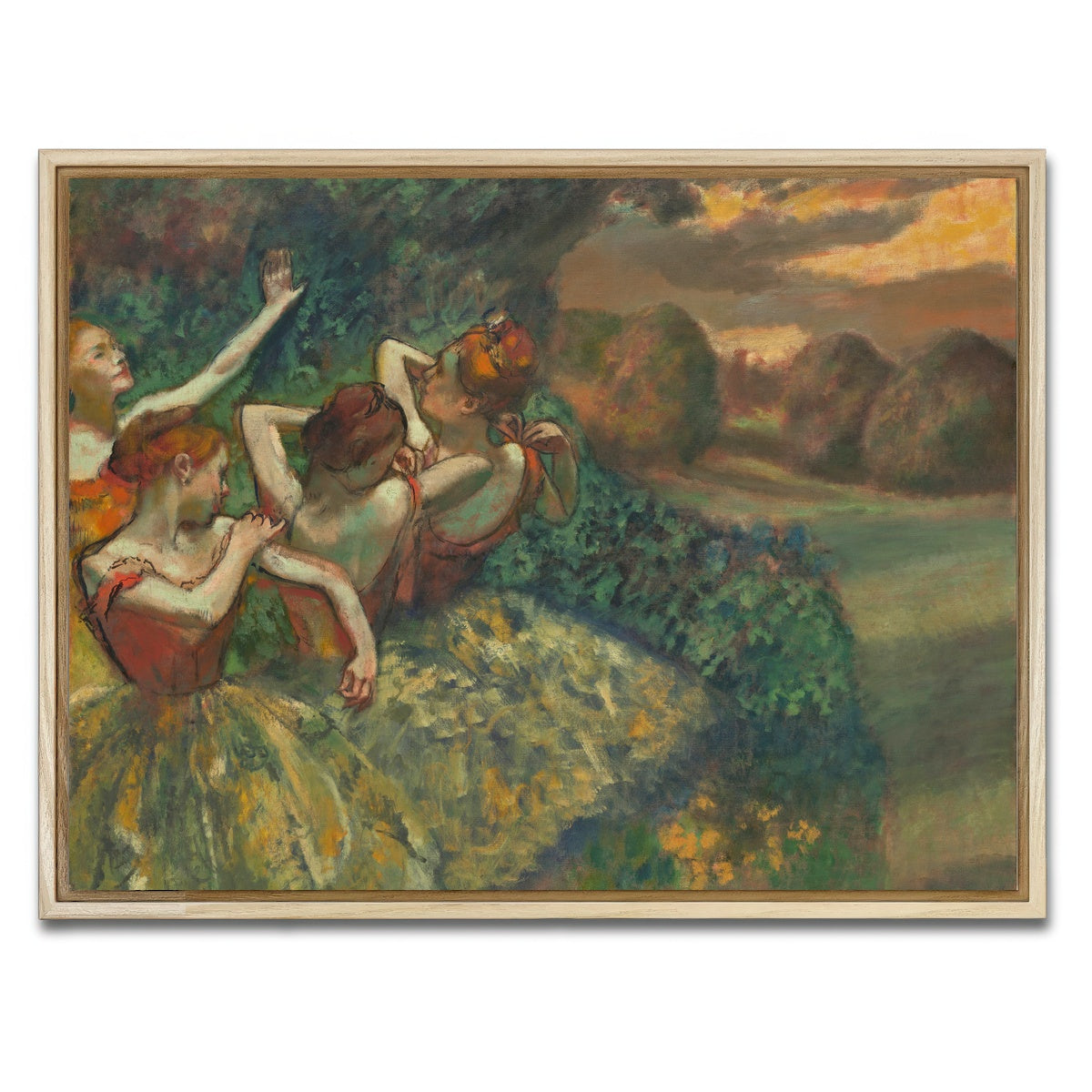 AUTO-MOCKUP WHITE | Four Dancers | 1 Piece | Natural Framed Canvas | group=4x3