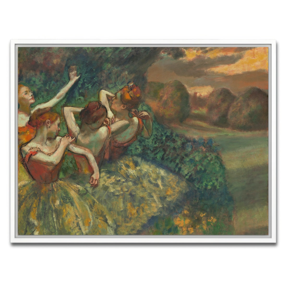 AUTO-MOCKUP WHITE | Four Dancers | 1 Piece | White Framed Canvas | group=4x3