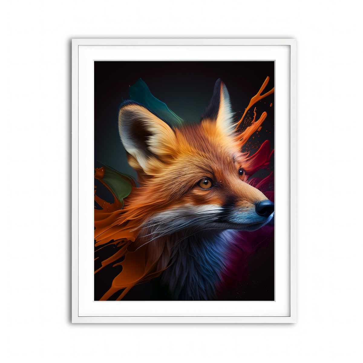 Framed Print 3x4 White