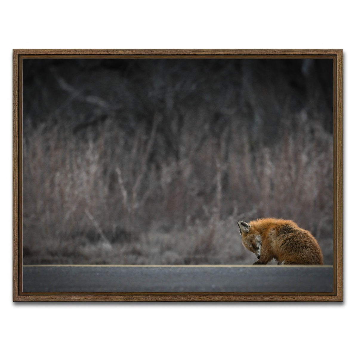 AUTO-MOCKUP WHITE | Fox Road | 1 Piece | Walnut Framed Canvas | group=4x3