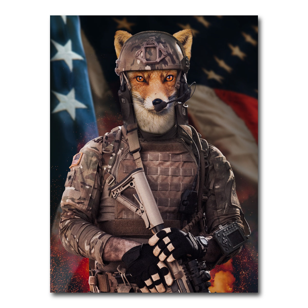 AUTO-MOCKUP WHITE | Fox Soldier | 1 Piece | Gallery Wrap Canvas | group=3x4