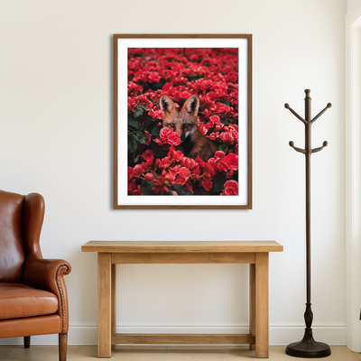 AUTO-MOCKUP ROOM | Fox and Flowers Wall Art