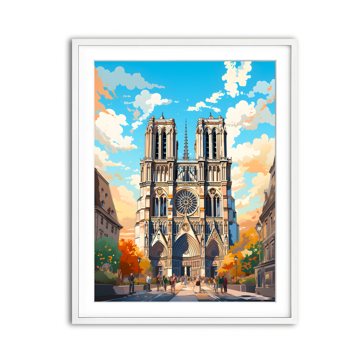 Framed Print 3x4 White