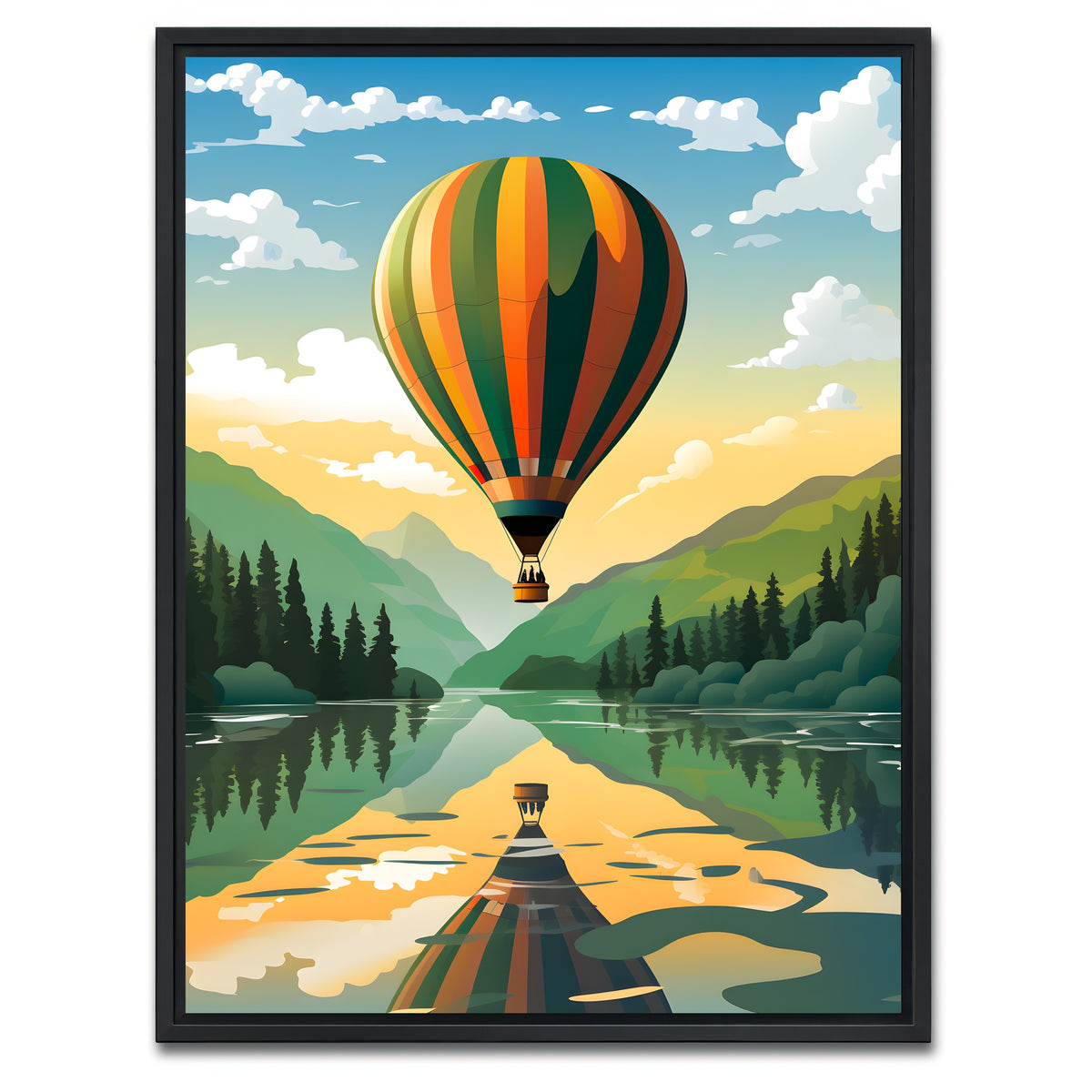 AUTO-MOCKUP WHITE | France - Serre-Poncon Lake | 1 Piece | Black Framed Canvas | group=3x4
