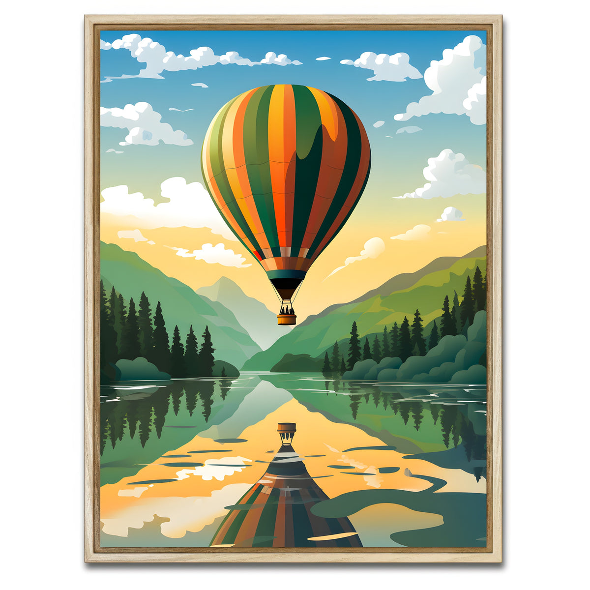 AUTO-MOCKUP WHITE | France - Serre-Poncon Lake | 1 Piece | Natural Framed Canvas | group=3x4