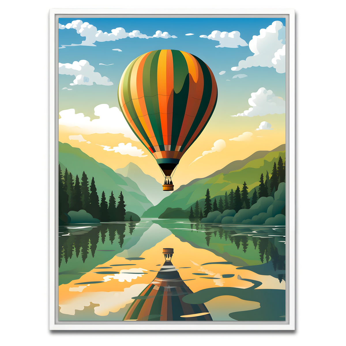 AUTO-MOCKUP WHITE | France - Serre-Poncon Lake | 1 Piece | White Framed Canvas | group=3x4