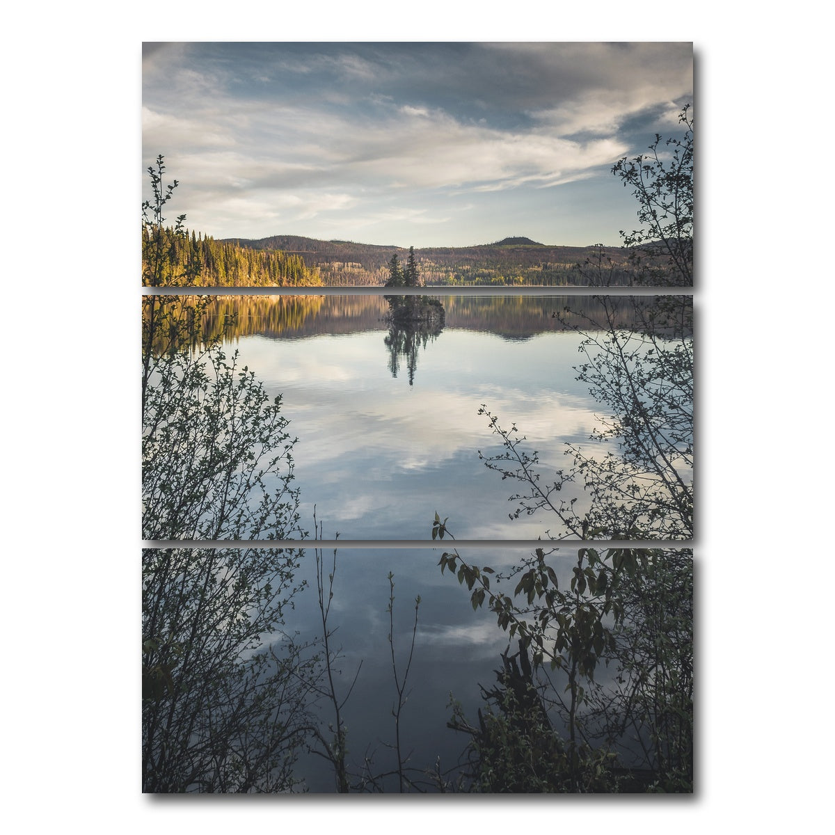 AUTO-MOCKUP WHITE | Francois Lake | 3 Piece | Gallery Wrap Canvas | group=8x18_stacked