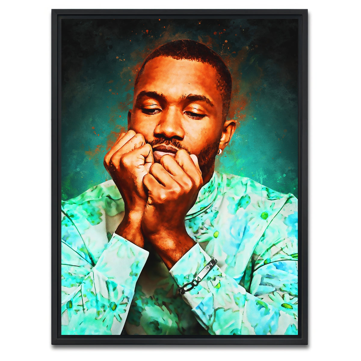 AUTO-MOCKUP WHITE | Frank Ocean | 1 Piece | Black Framed Canvas | group=3x4