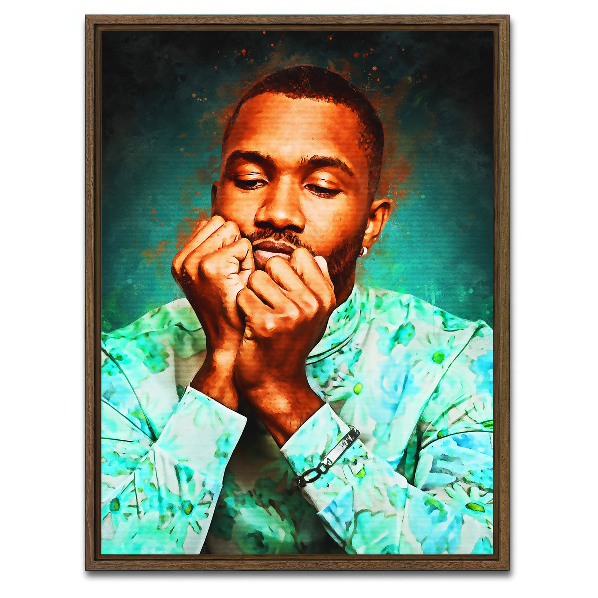 AUTO-MOCKUP WHITE | Frank Ocean | 1 Piece | Walnut Framed Canvas | group=3x4