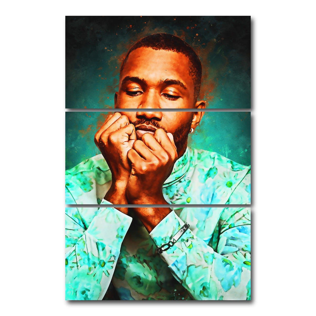 AUTO-MOCKUP WHITE | Frank Ocean | 3 Piece | Gallery Wrap Canvas | group=12x24_stacked