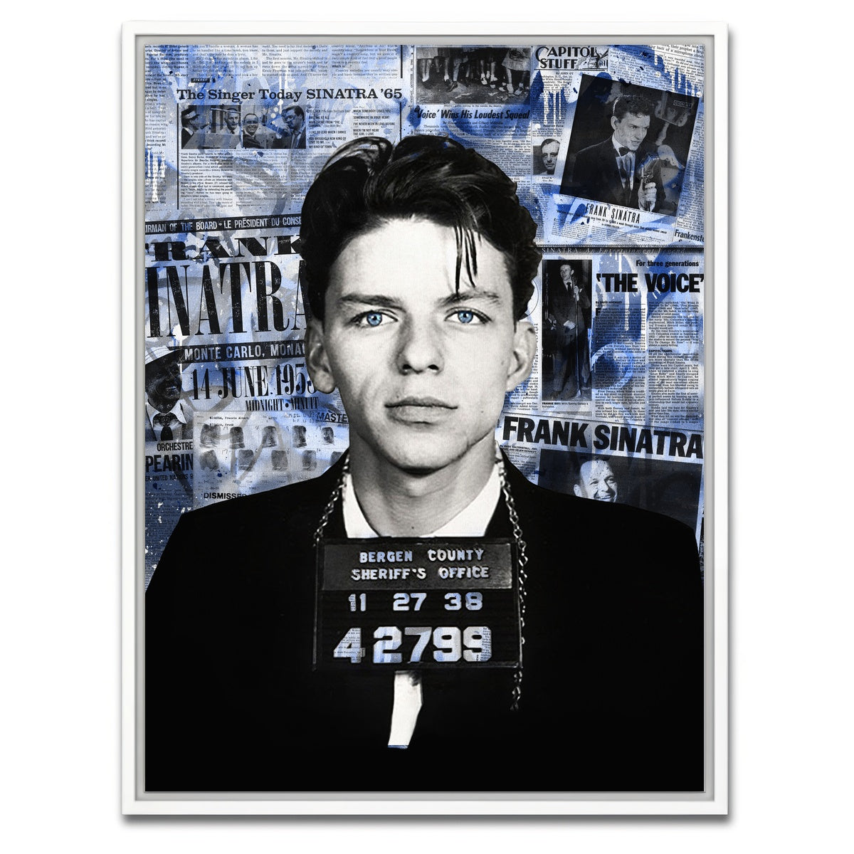 AUTO-MOCKUP WHITE | Frank Sinatra | 1 Piece | White Framed Canvas | group=3x4