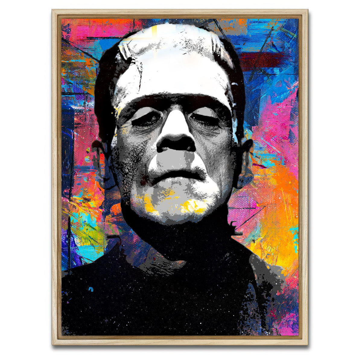 AUTO-MOCKUP WHITE | Frankenstein Colors | 1 Piece | Natural Framed Canvas | group=3x4