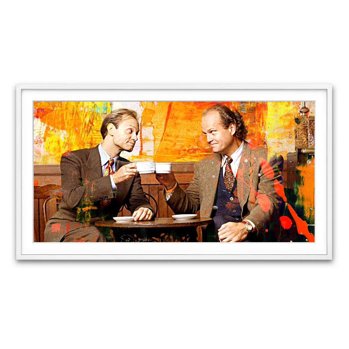 Framed Print 2x1 White