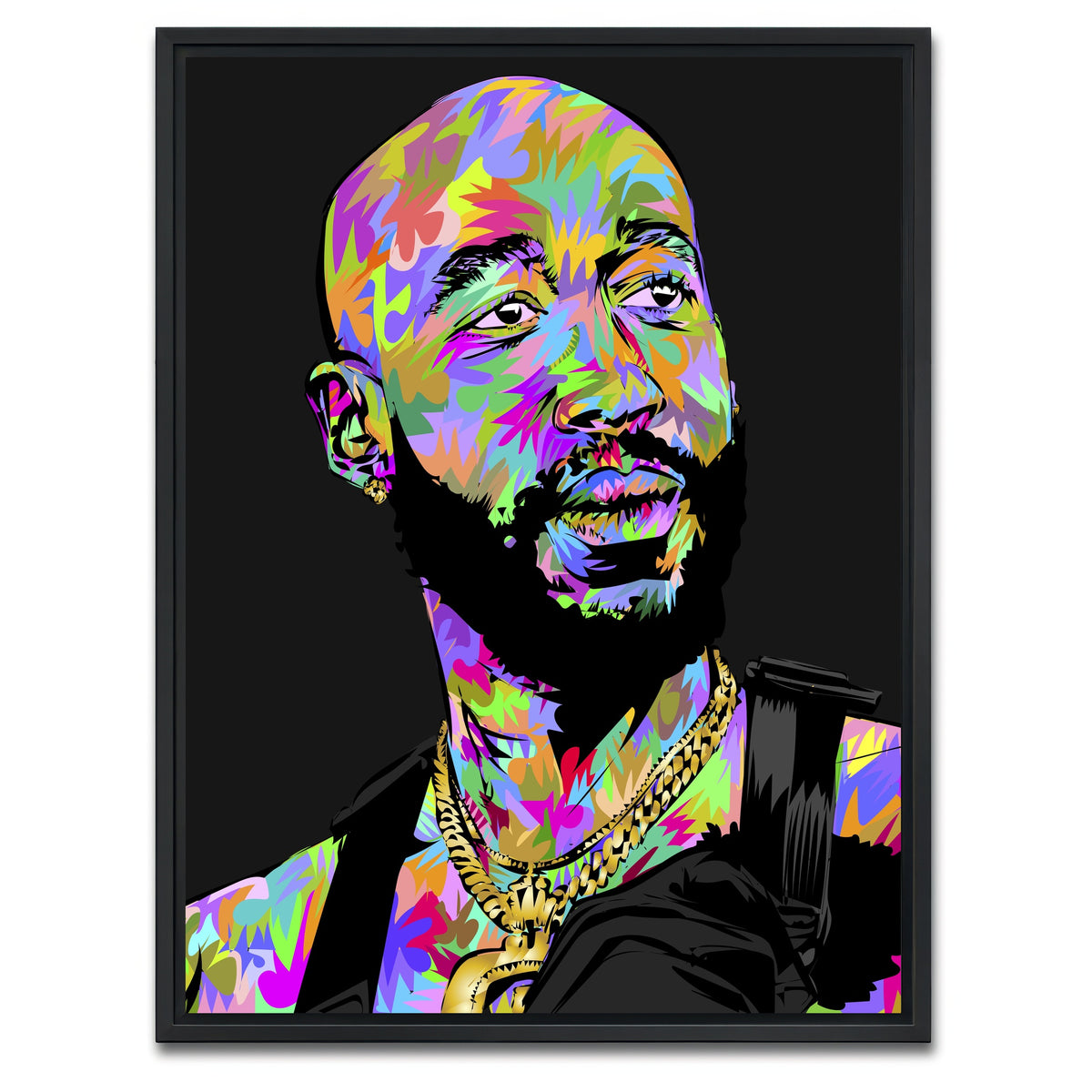 AUTO-MOCKUP WHITE | Freddie Gibbs | 1 Piece | Black Framed Canvas | group=3x4