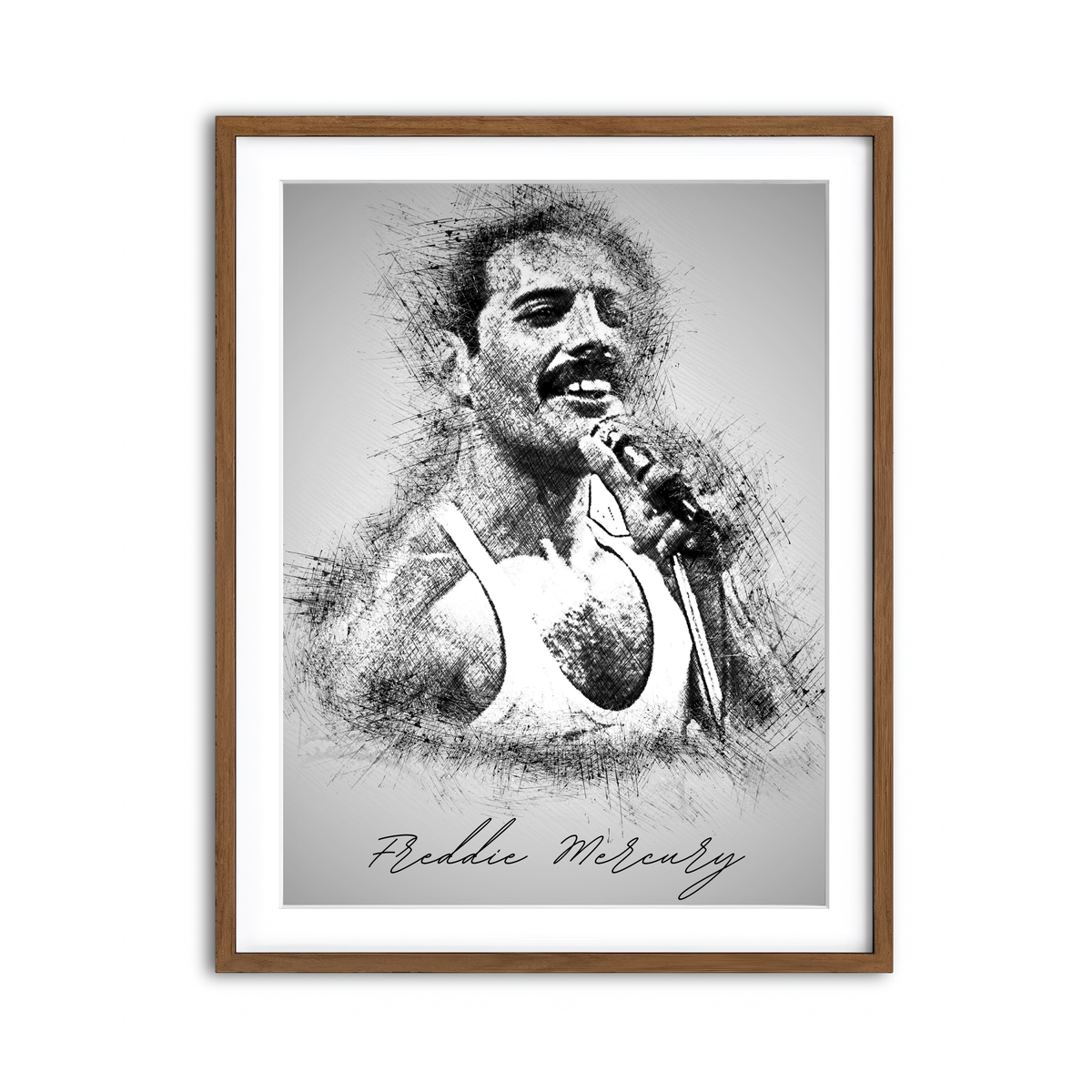 Framed Print 3x4 Walnut