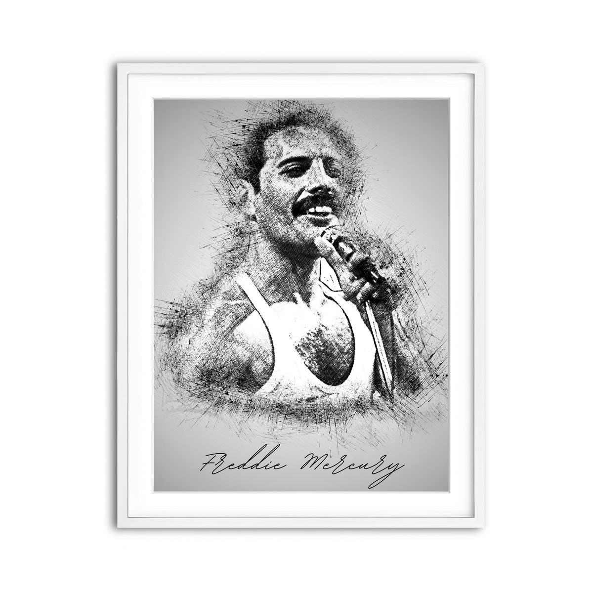 Framed Print 3x4 White