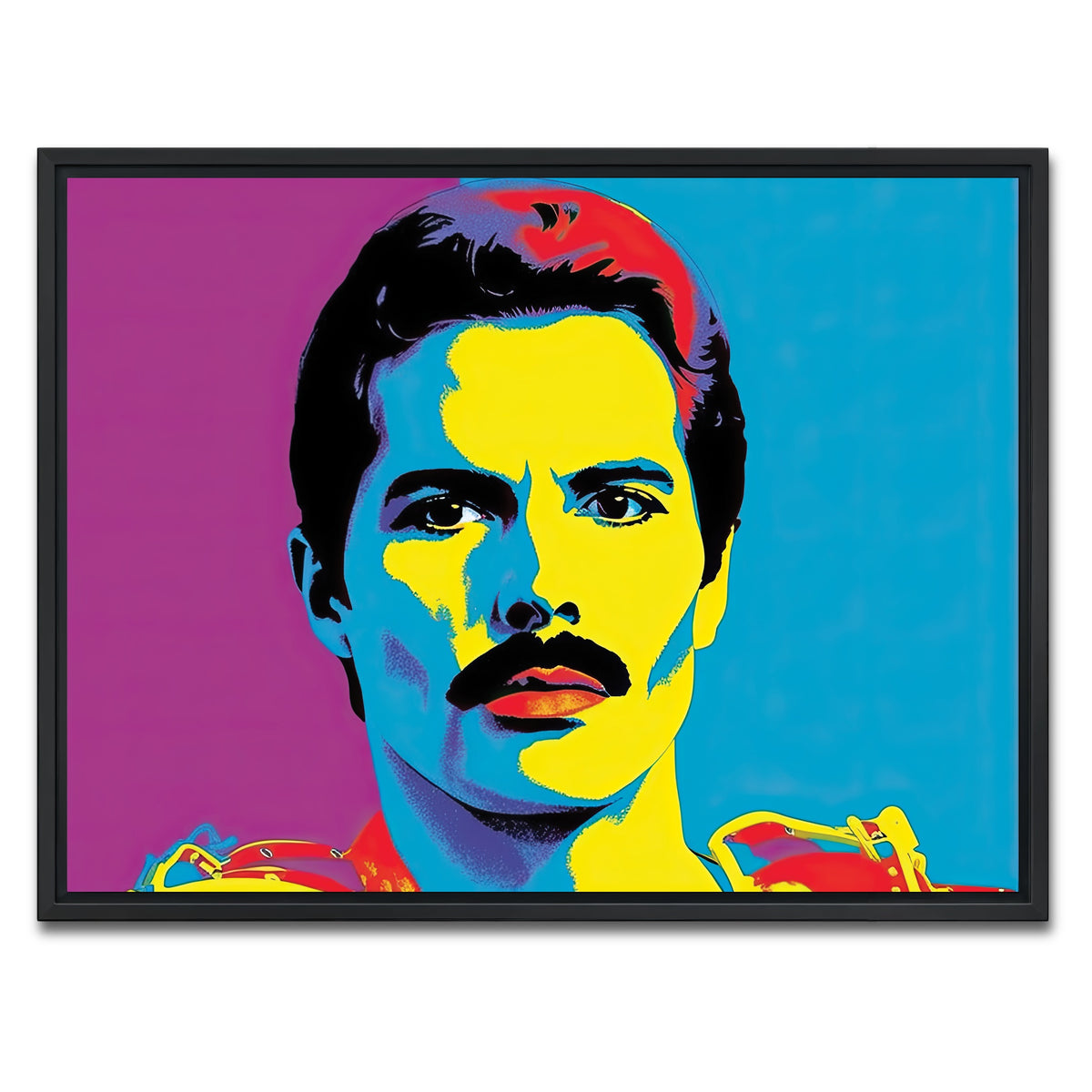 AUTO-MOCKUP WHITE | Freddie The Champion | 1 Piece | Black Framed Canvas | group=4x3