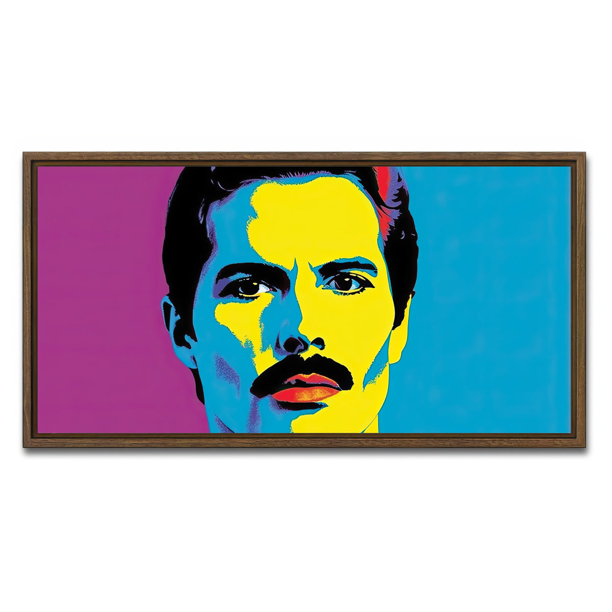 AUTO-MOCKUP WHITE | Freddie The Champion | 1 Piece | Walnut Framed Canvas | group=2x1