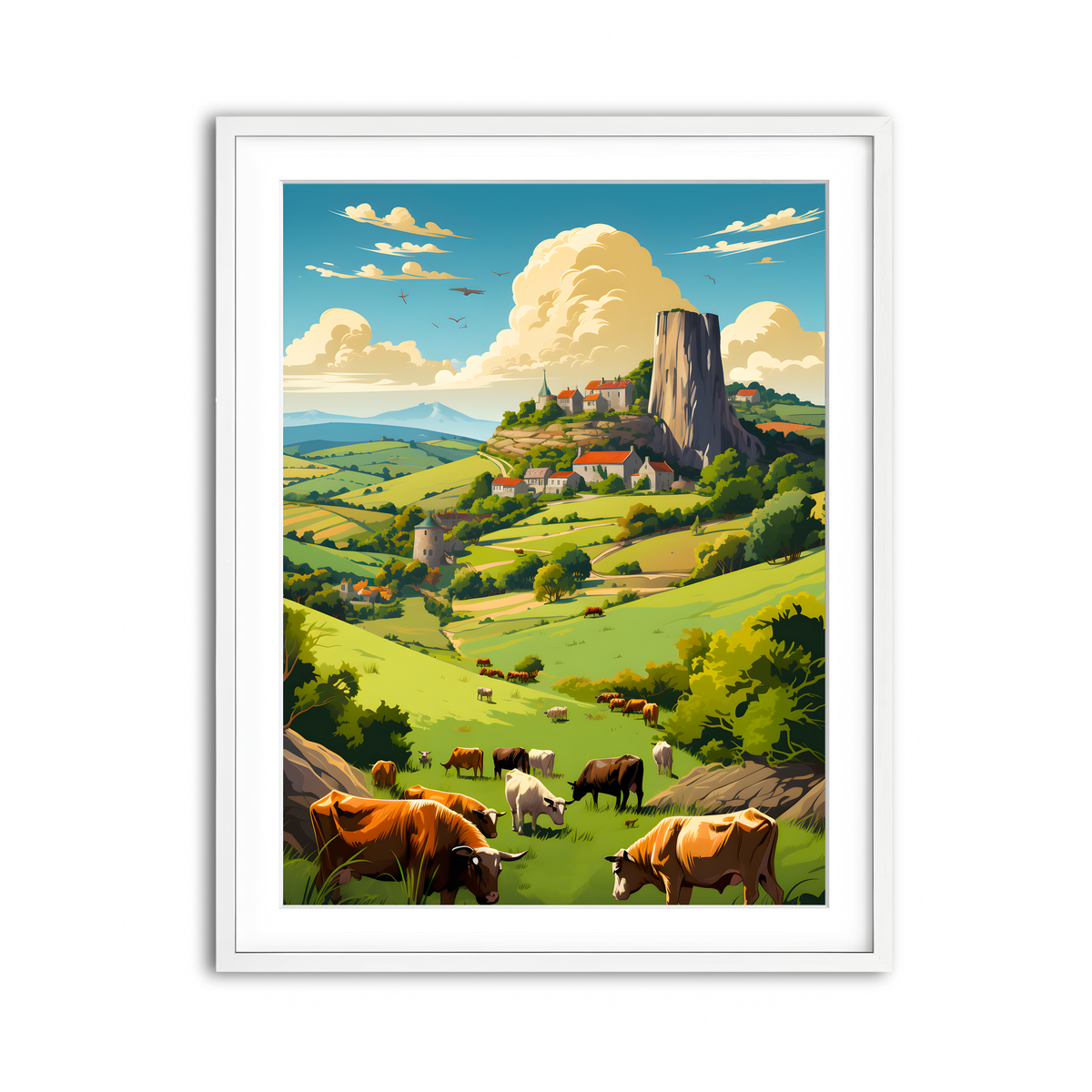 Framed Print 3x4 White
