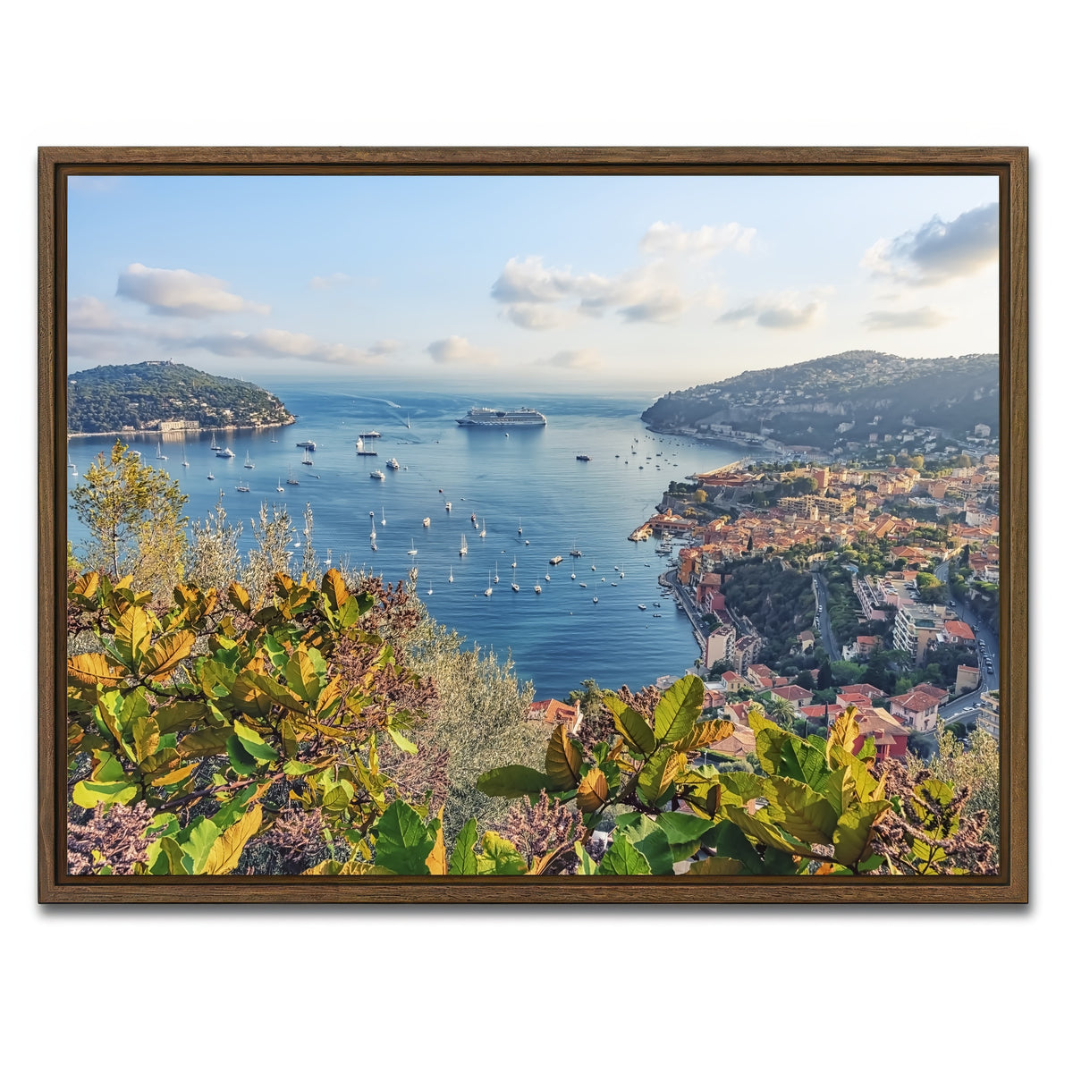 AUTO-MOCKUP WHITE | French Riviera | 1 Piece | Walnut Framed Canvas | group=4x3