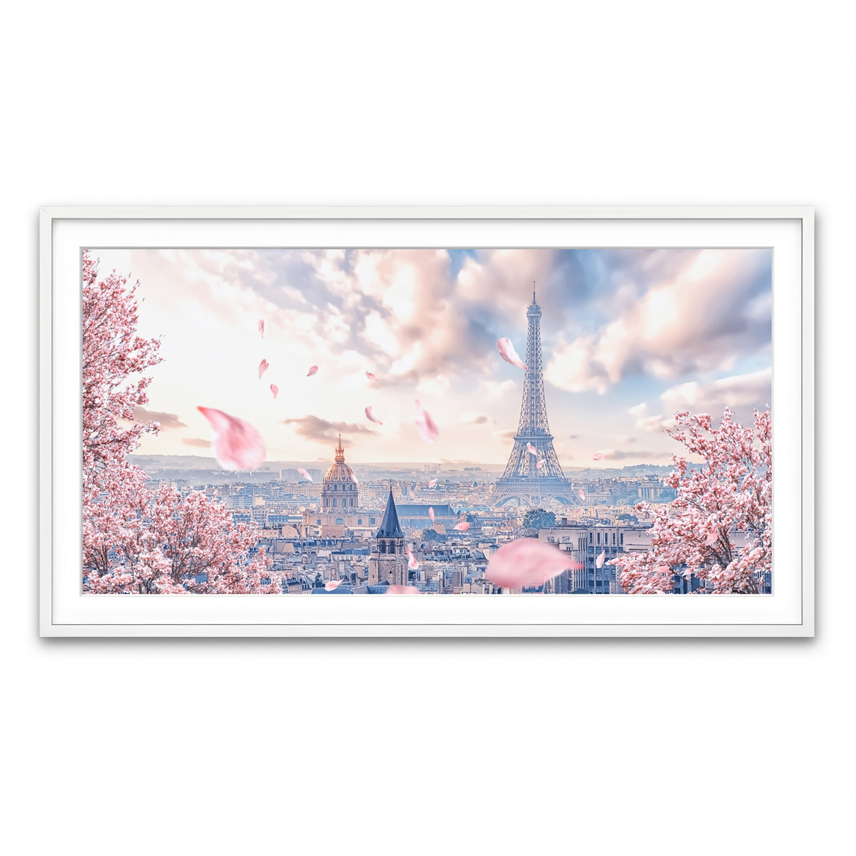Framed Print 2x1 White