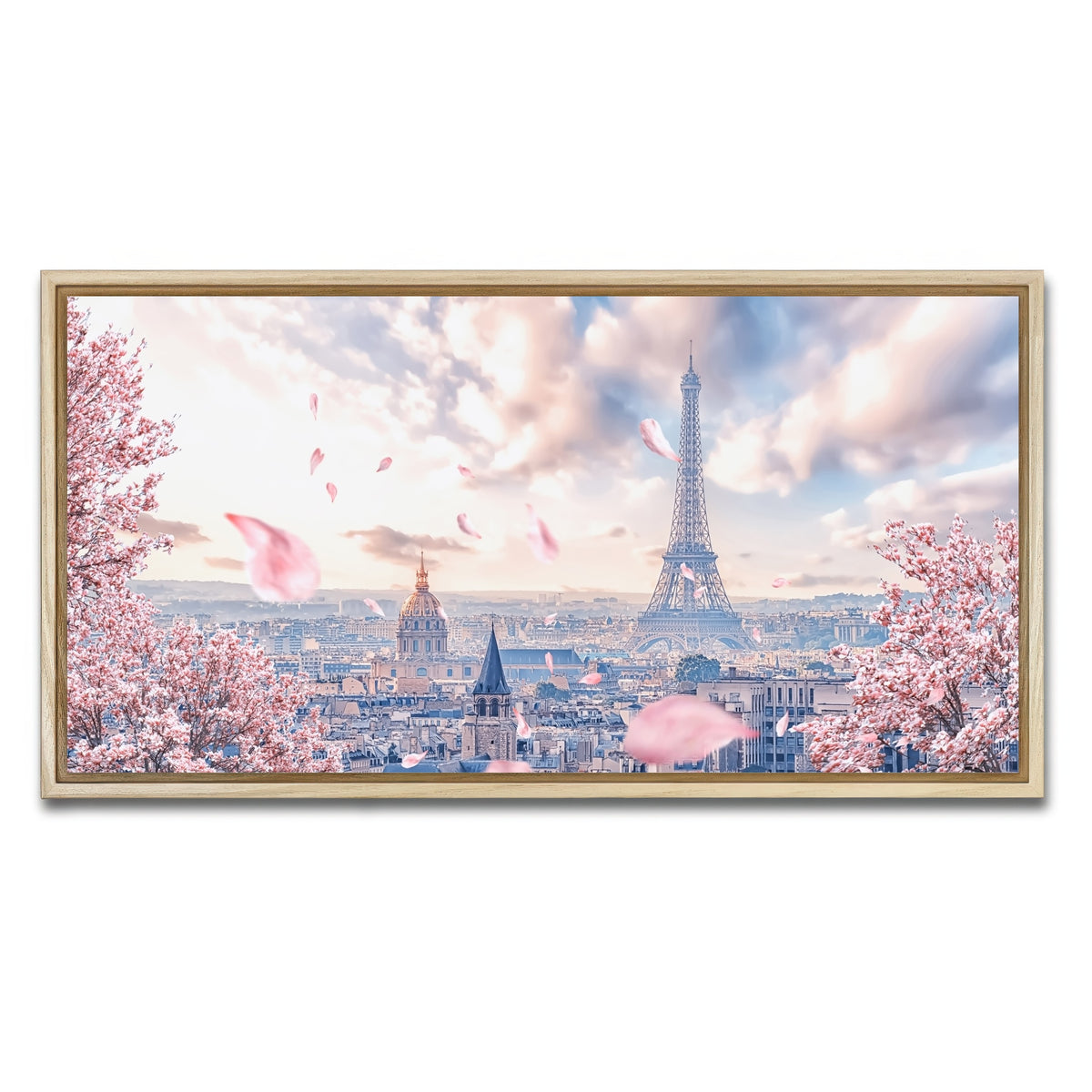AUTO-MOCKUP WHITE | French Sakura | 1 Piece | Natural Framed Canvas | group=2x1