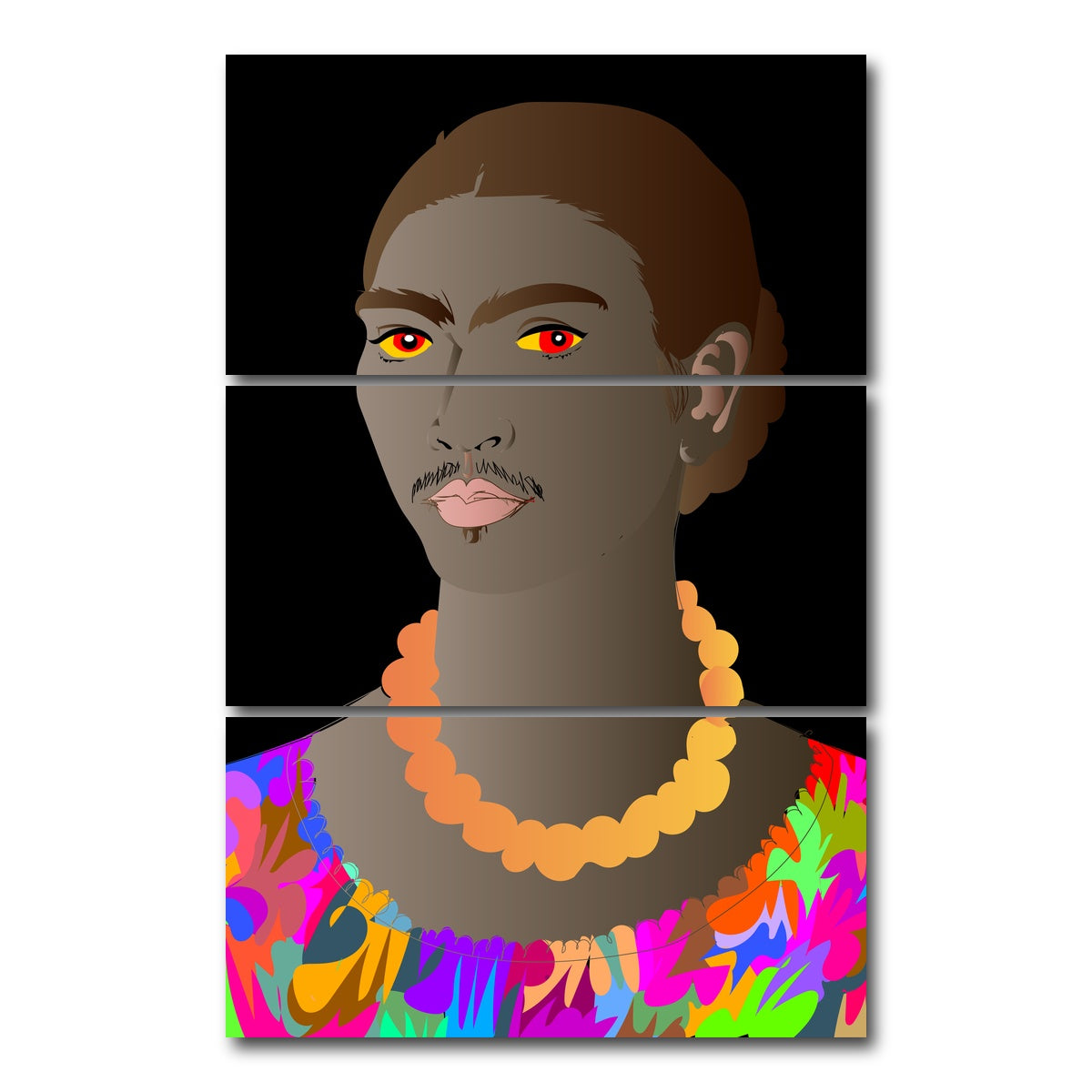 AUTO-MOCKUP WHITE | Frida 2 | 3 Piece | Gallery Wrap Canvas | group=12x24_stacked