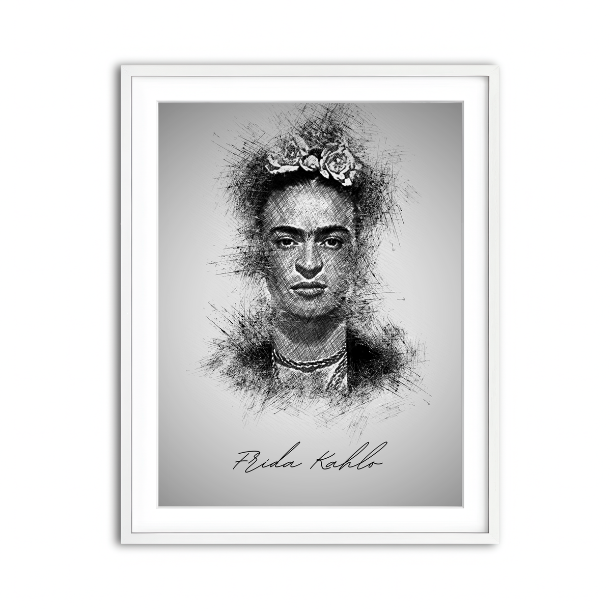 Framed Print 3x4 White