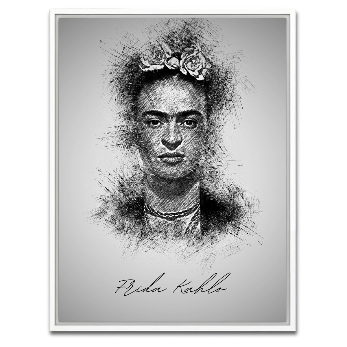 AUTO-MOCKUP WHITE | Frida Kahlo | 1 Piece | White Framed Canvas | group=3x4
