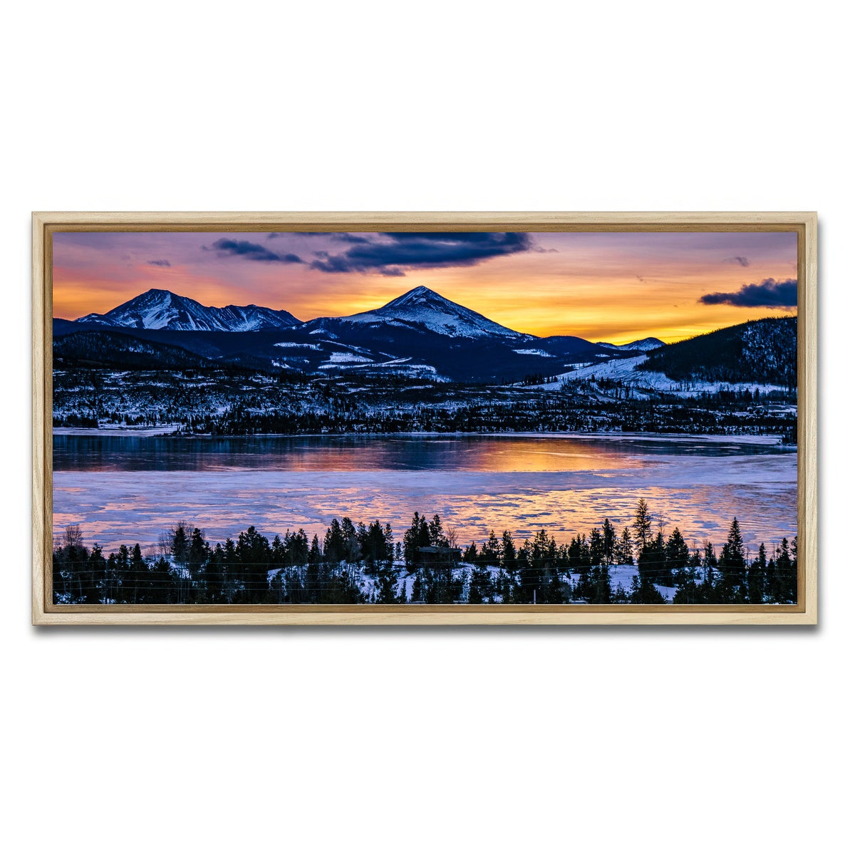 AUTO-MOCKUP WHITE | Frozen Lake | 1 Piece | Natural Framed Canvas | group=2x1