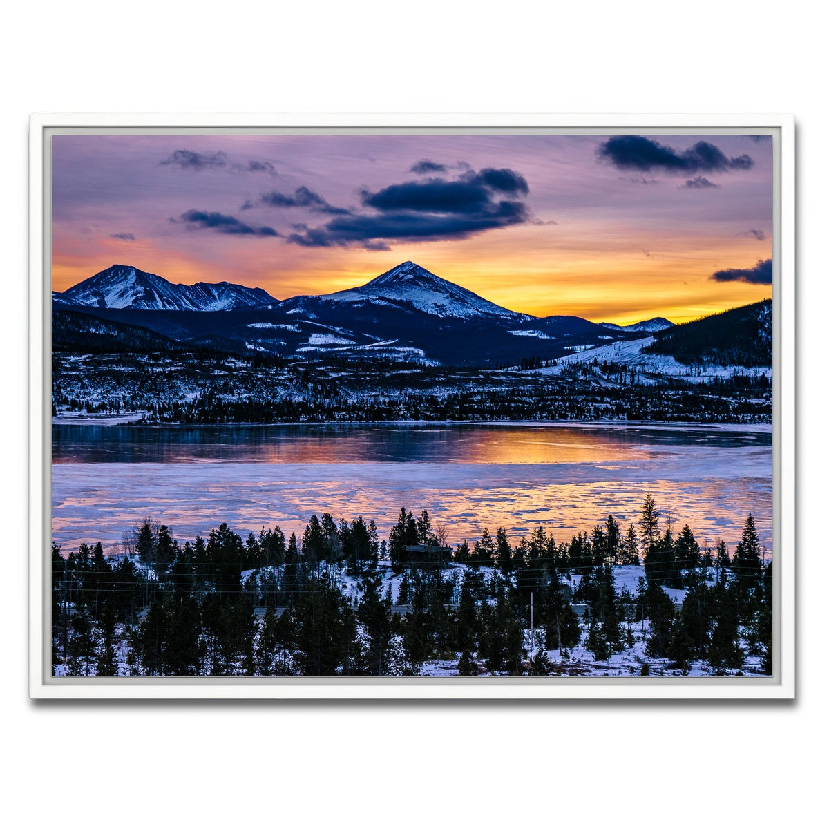 AUTO-MOCKUP WHITE | Frozen Lake | 1 Piece | White Framed Canvas | group=4x3