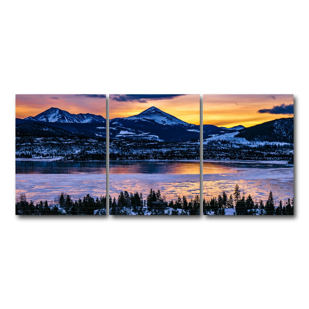AUTO-MOCKUP WHITE | Frozen Lake | 3 Piece | Gallery Wrap Canvas | group=18x24