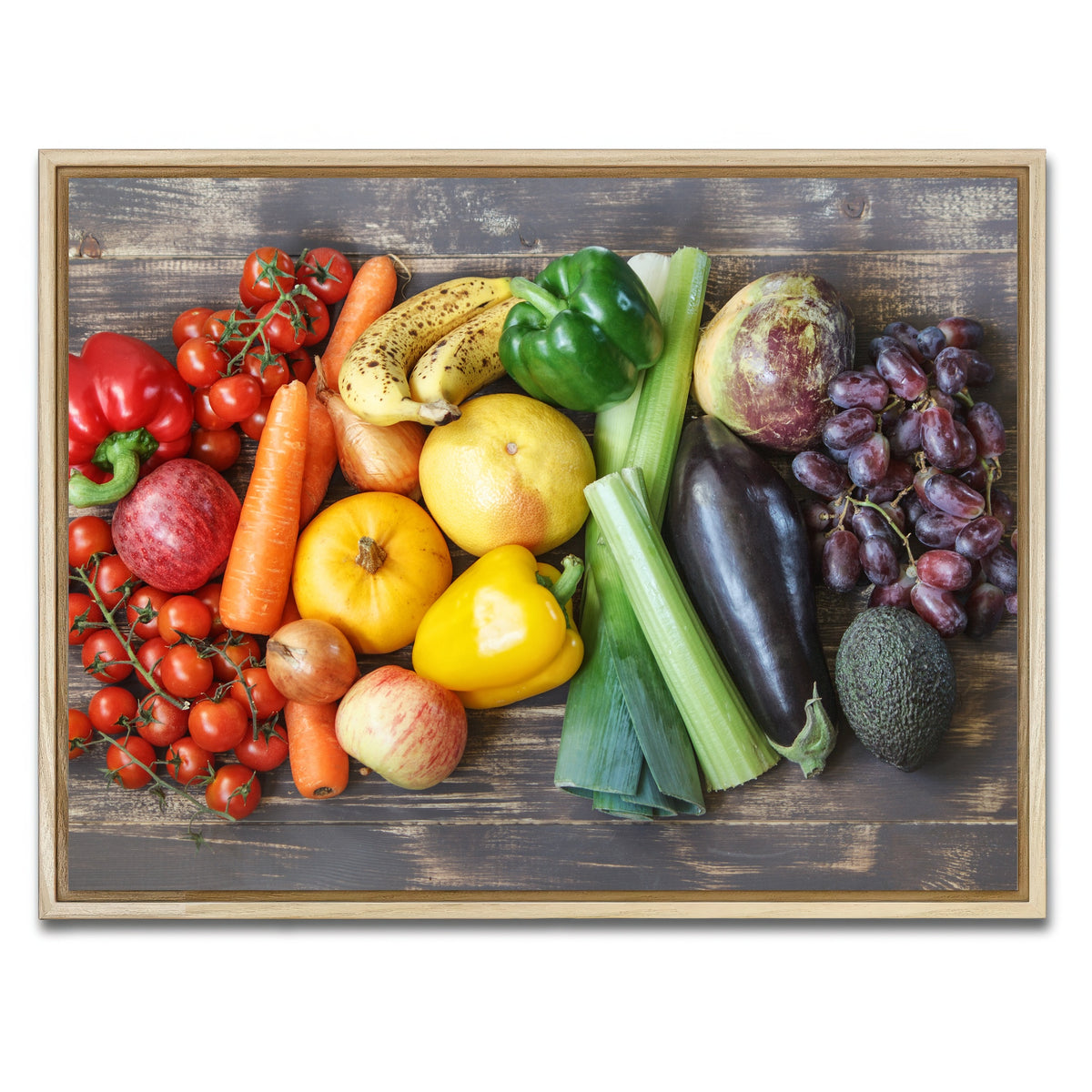 AUTO-MOCKUP WHITE | Fruits & Vegetables | 1 Piece | Natural Framed Canvas | group=4x3